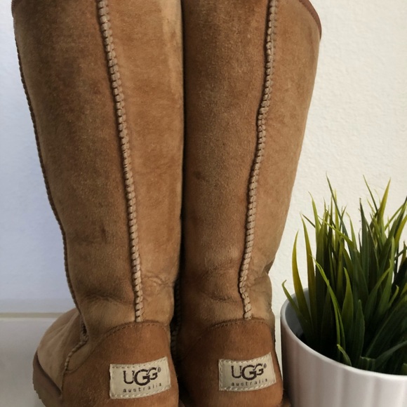 UGG Boots Women’s Tall Chestnut Suede Size 5 - Picture 7 of 7